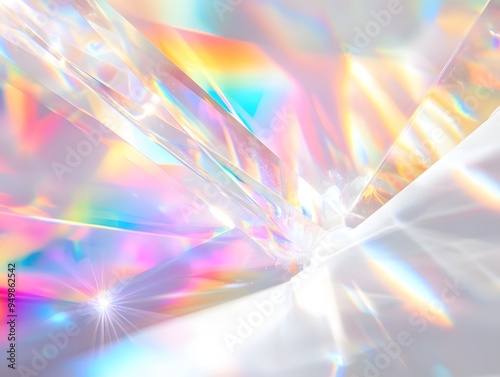 Prism Reflective Light Glass Effect Wallpaper Generative AI