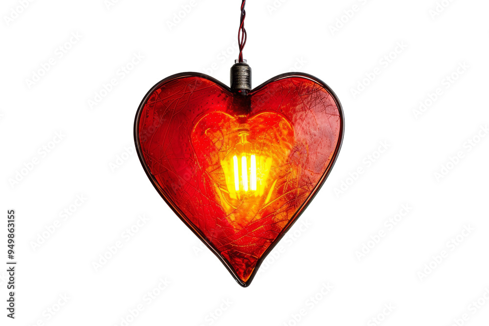 Obraz premium Heart Shaped Light Bulb
