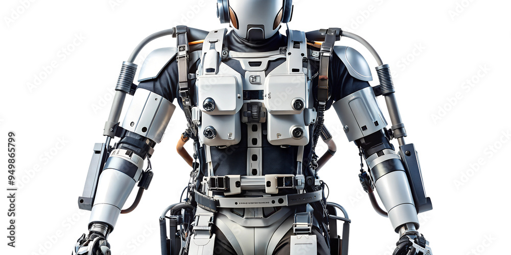 Humanoid robot built for industrial tasks in workshops, cut out transparent Humanoid robot built for industrial tasks in workshops, cut out transparent