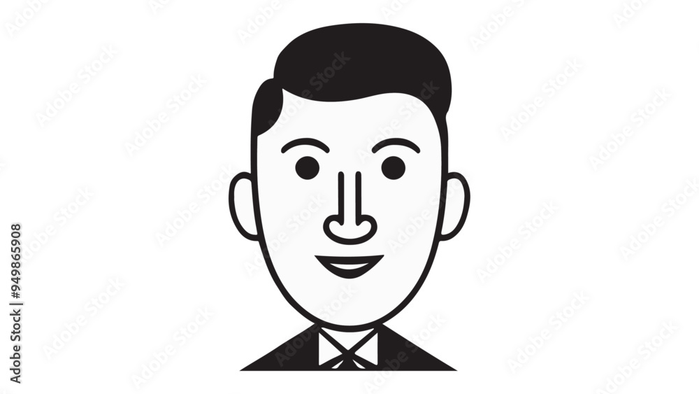 person in a suite simple vector illustration person in a suite simple vector illustration