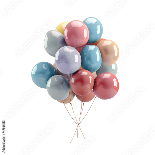 Colorful Balloons Bunch