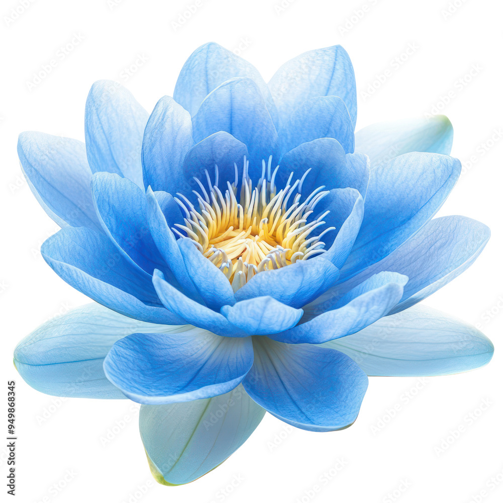 Obraz premium Water lily object isolated on transparent png.
