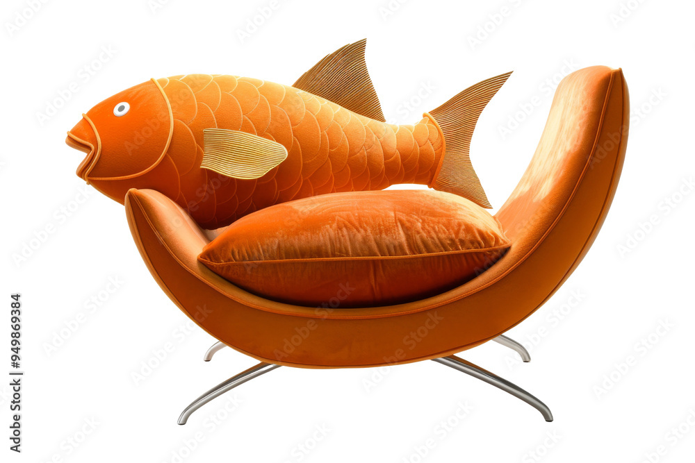 Orange Fish Shaped Armchair Orange Fish Shaped Armchair