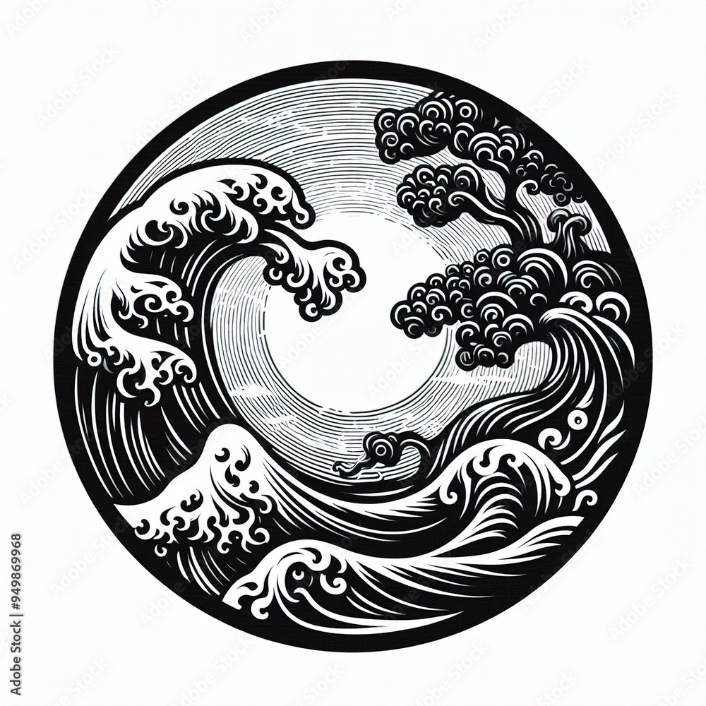 yin yang symbol with pattern yin yang symbol with pattern