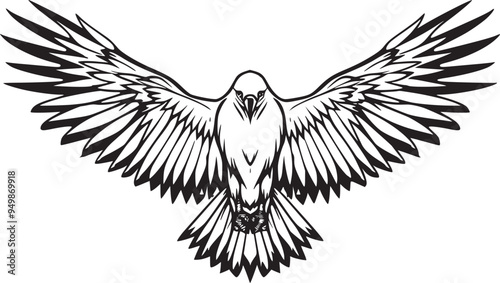 Bold Eagle Soaring: A Dynamic Vector Graphic for Powerful Designs
