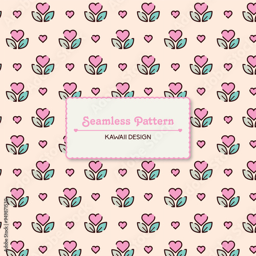 Cute floral seamless pattern