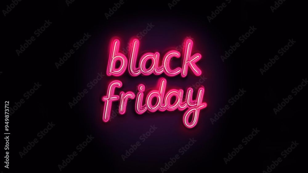 Black Friday Neon Sign Glowing in Pink
Black Friday Neon Sign Glowing in Pink