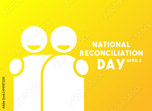 National Reconciliation Day. April 2. Gradient background.