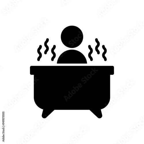 Hot tub icon on white background.