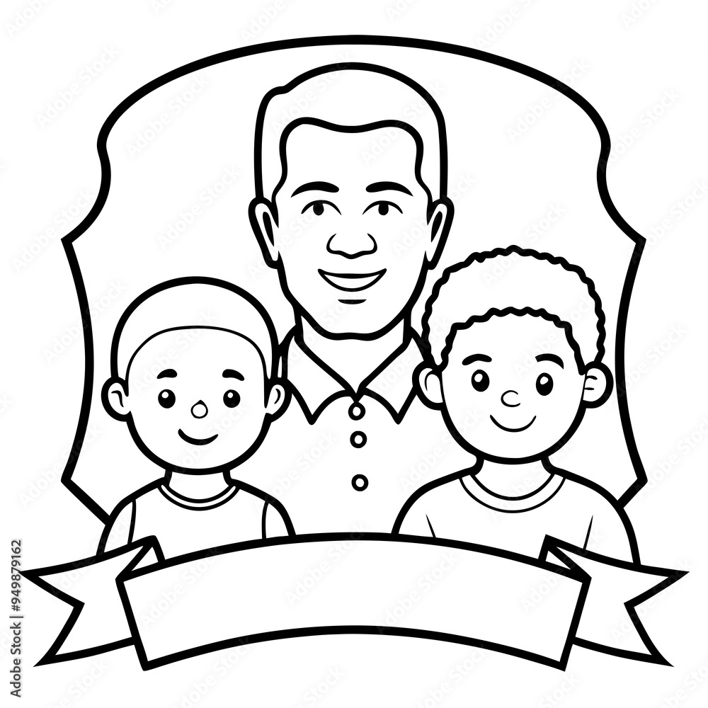 creative father's day card design with children creative father's day card design with children