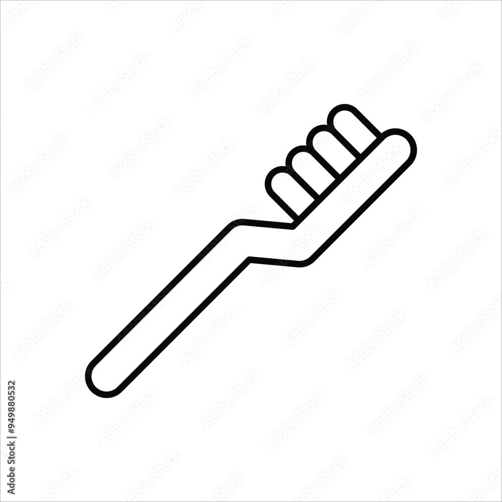 toothbrush line icon with white background vector stock illustration toothbrush line icon with white background vector stock illustration