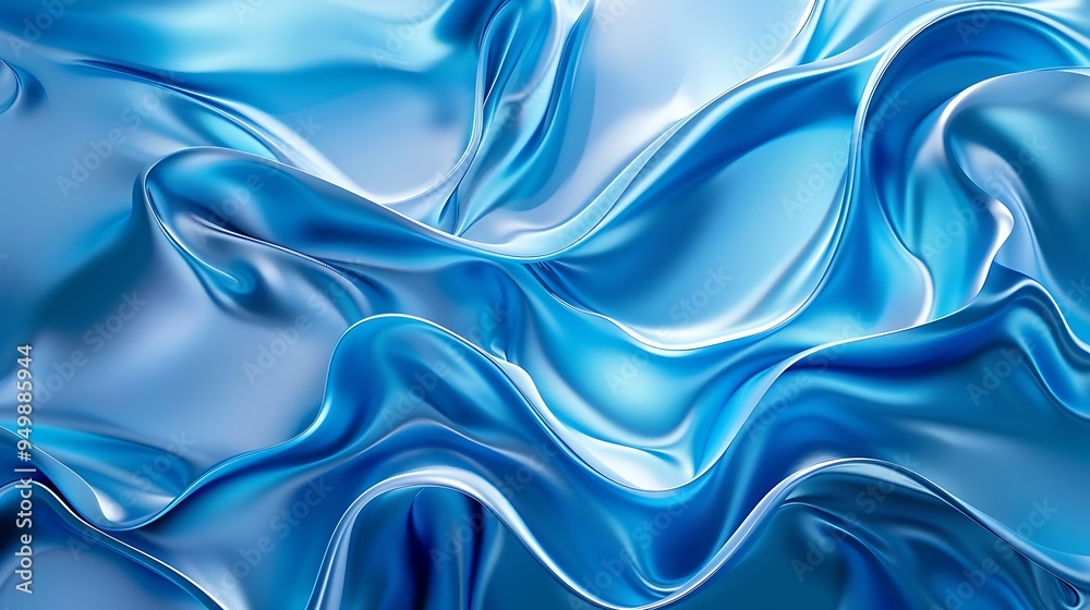 Obraz premium Abstract blue background with smooth lines