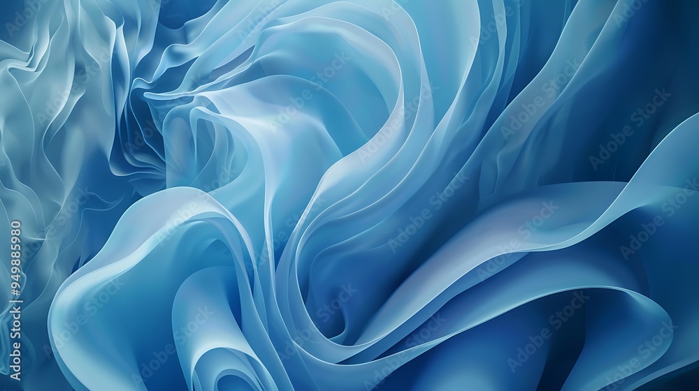 Obraz premium Abstract blue background with smooth lines