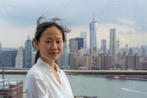 Urban Portrait in Evening Skyline 