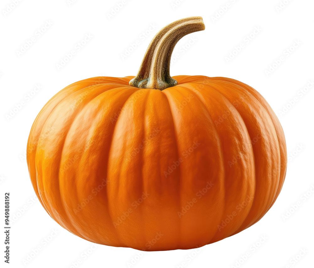 Fototapeta premium Orange Pumpkin Isolated On Transparent Background.