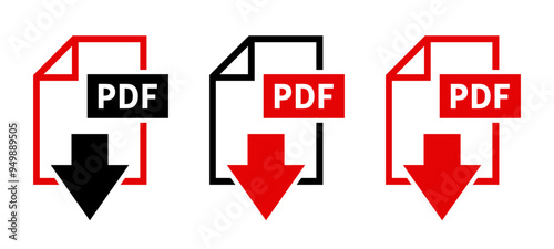 ikony pobierania plików PDF