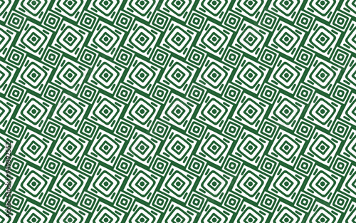 Beauty in disorganized of geometric shapes, squares, that intersect with the frame. ikat, detail, diagonal, green, decor.