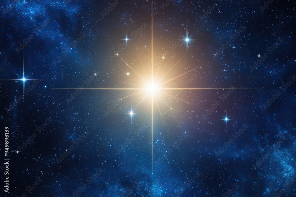 Radiant Night Sky Backdrop with Shimmering Stars and Rich Blue Texture Radiant Night Sky Backdrop with Shimmering Stars and Rich Blue Texture