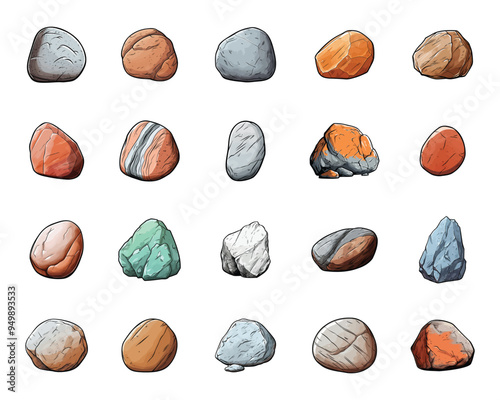 Stone clipart design illustration