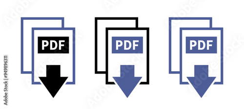 ikony pobierania plików PDF