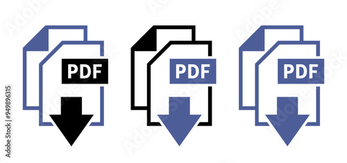 ikony pobierania plików PDF