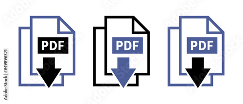 ikony pobierania plików PDF
