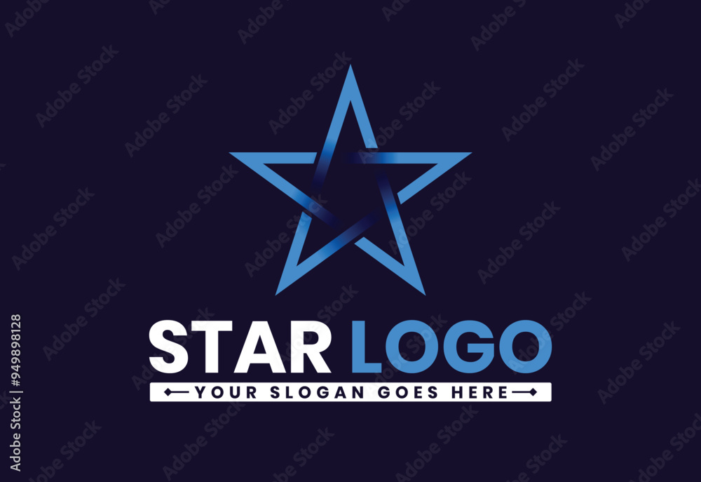 Obraz premium Luxury Blue Star logo designs template, Elegant Star logo designs, Fast star logo designs concept 