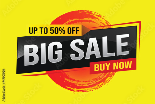 Big sale buy now poster banner graphic design icon logo sign symbol social media website coupon Banner design template for marketing. Special offer promotion retail

