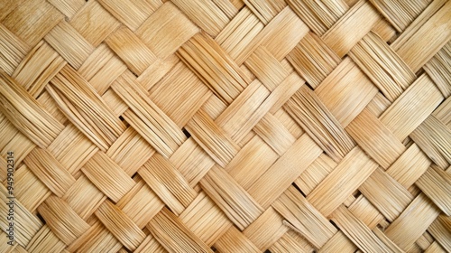 A rustic Filipino banig pattern with woven palm leaves in natural beige tones. The design is simple and geometric, with the woven patterns creating a sense of texture and depth. The background is