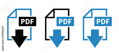 ikony pobierania plików PDF