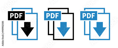 ikony pobierania plików PDF