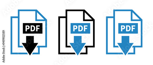 ikony pobierania plików PDF
