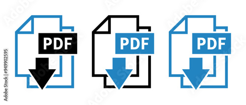 ikony pobierania plików PDF