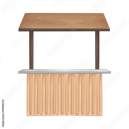 Illustration of bar counter 