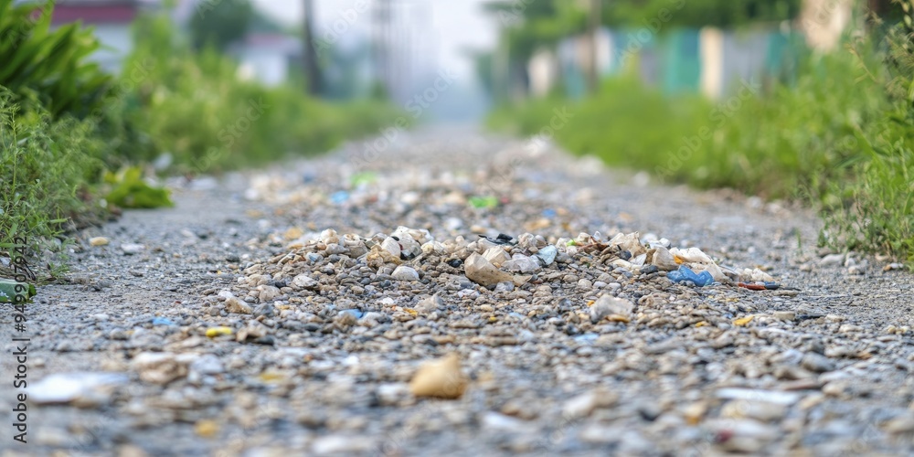 A dirty street strewn with trash, reflecting urban decline and highlighting the critical need for community-driven clean-up initiatives. A dirty street strewn with trash, reflecting urban decline and highlighting the critical need for community-driven clean-up initiatives.