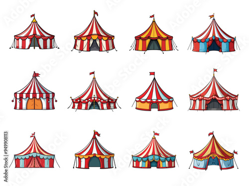 Circus tent clipart design illustration