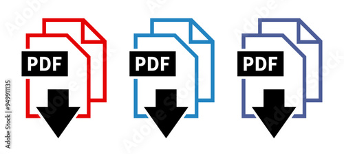 ikony pobierania plików PDF