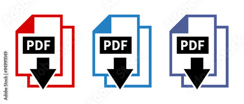 ikony pobierania plików PDF