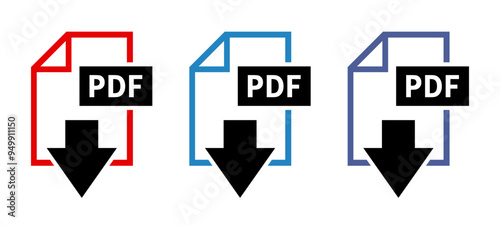 ikony pobierania plików PDF
