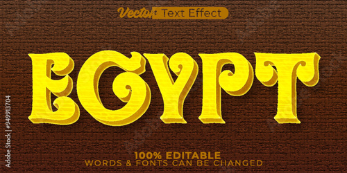 EGYPT Vector Text Effect Editable Alphabet Ancient Antique History