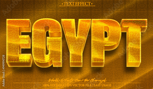 EGYPT Vector Text Effect Editable Alphabet Ancient Antique History