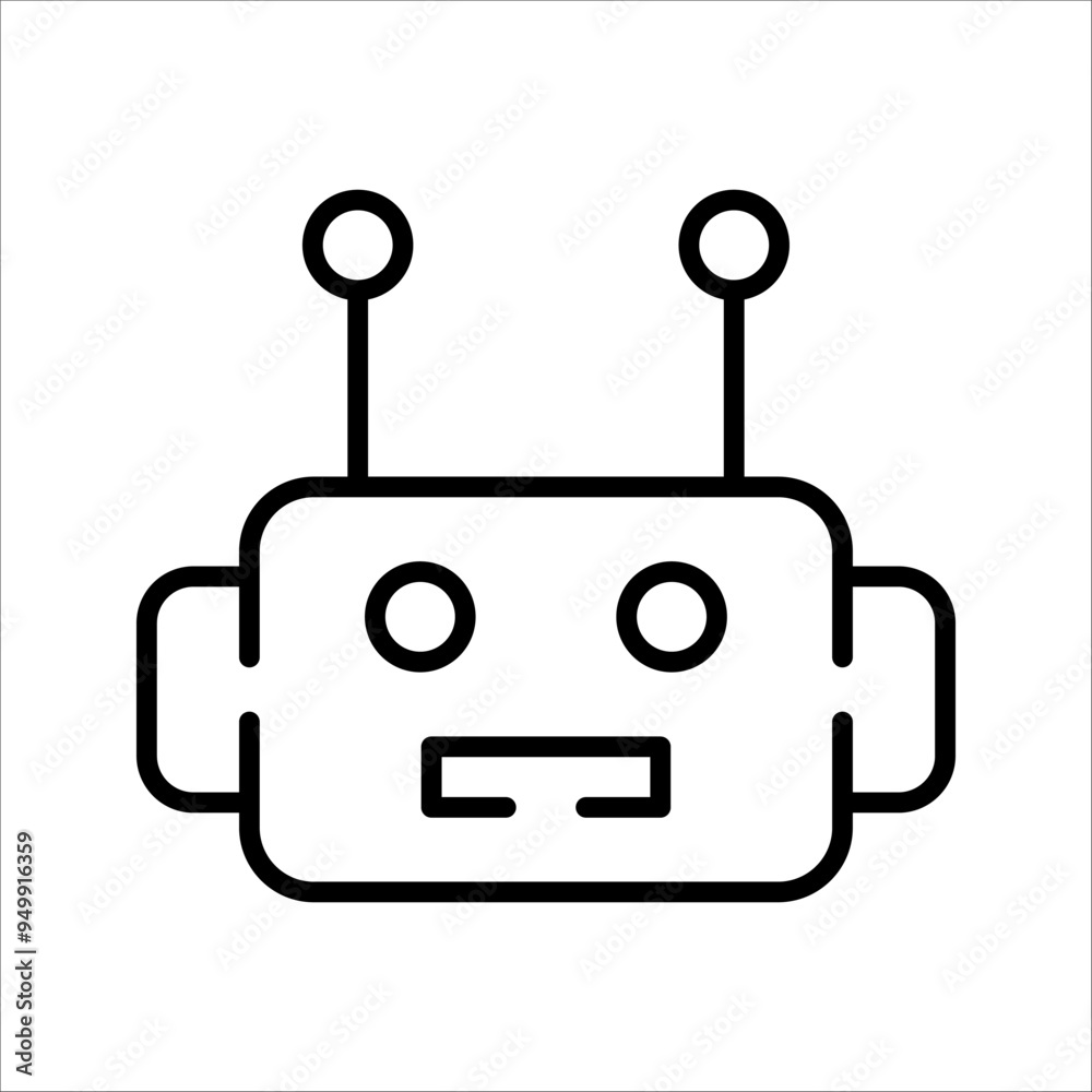 Chat bot icon, Robot, support bot, online support service, Chat bot for customer service, virtual assistant, Artificial intelligence robot, on white background. Chat bot icon, Robot, support bot, online support service, Chat bot for customer service, virtual assistant, Artificial intelligence robot, on white background.