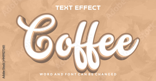 Coffee editable text effect