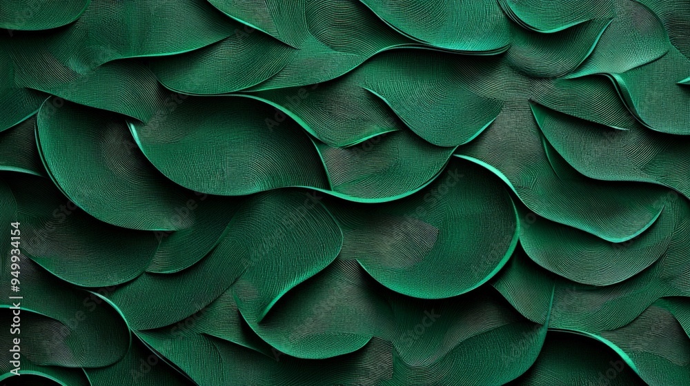 A detailed green texture pattern with a subtle 3D effect, adding depth A detailed green texture pattern with a subtle 3D effect, adding depth