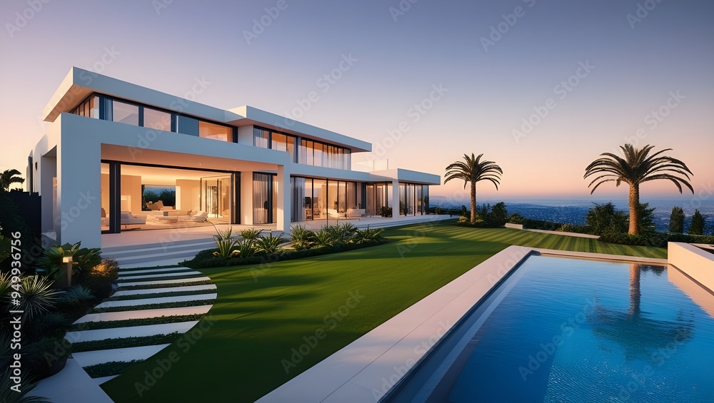 Modern real estate property design AI generative, architecture for real estate, Contemporary architecture for real estate properties Modern real estate property design AI generative, architecture for real estate, Contemporary architecture for real estate properties