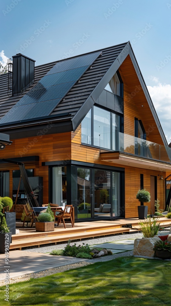 Fototapeta premium Modern eco-friendly house