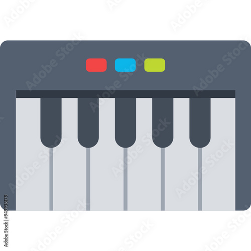 Piano vector icon in flat style  photo