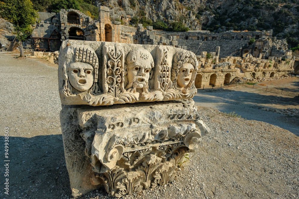 Naklejka premium Ruins of Myra Ancient City in Demre, Turkey.