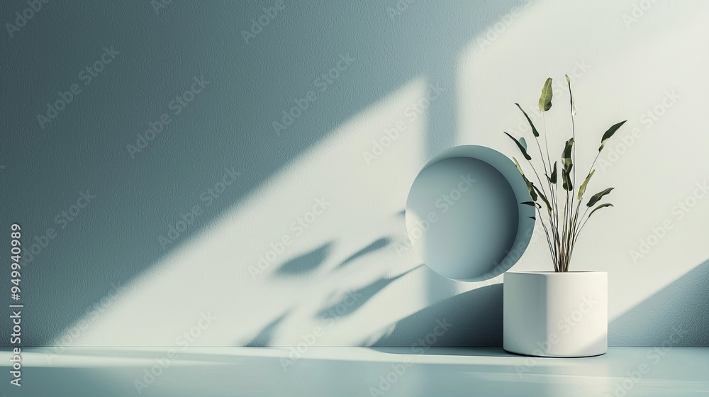 A minimalist green design with clean lines and simple shapes, modern and elegant