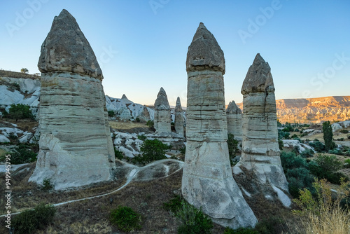 Unique geological formations in Gorkundere Valley in Cappadocia, Turkey. photo